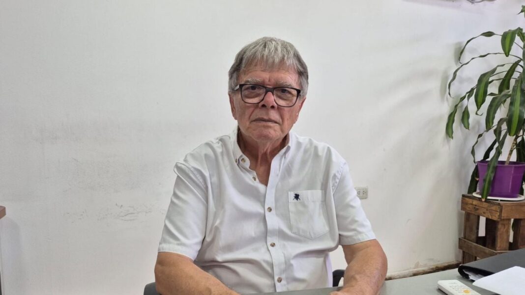 José Pepe Martínez, presidente de la Unión Comercial de Catamarca, durante una entrevista.