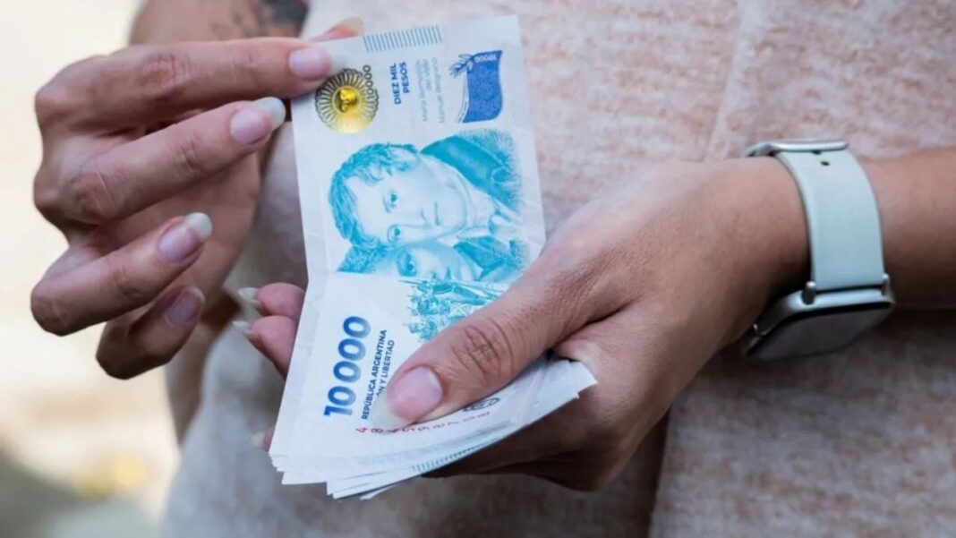 Trabajadora de casas particulares realizando tareas de limpieza en un hogar en Catamarca