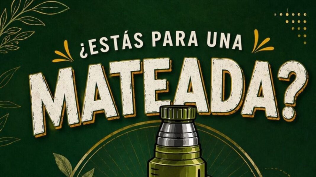 Mateada folklórica en Villa Dolores con artistas y comunidad al aire libre