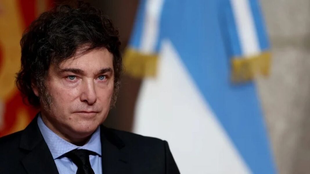 Javier Milei, presidente de Argentina, en un acto público.