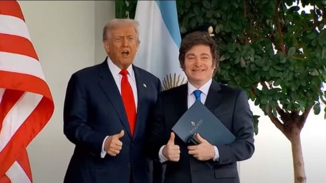 Presidente Javier Milei durante una declaración pública.