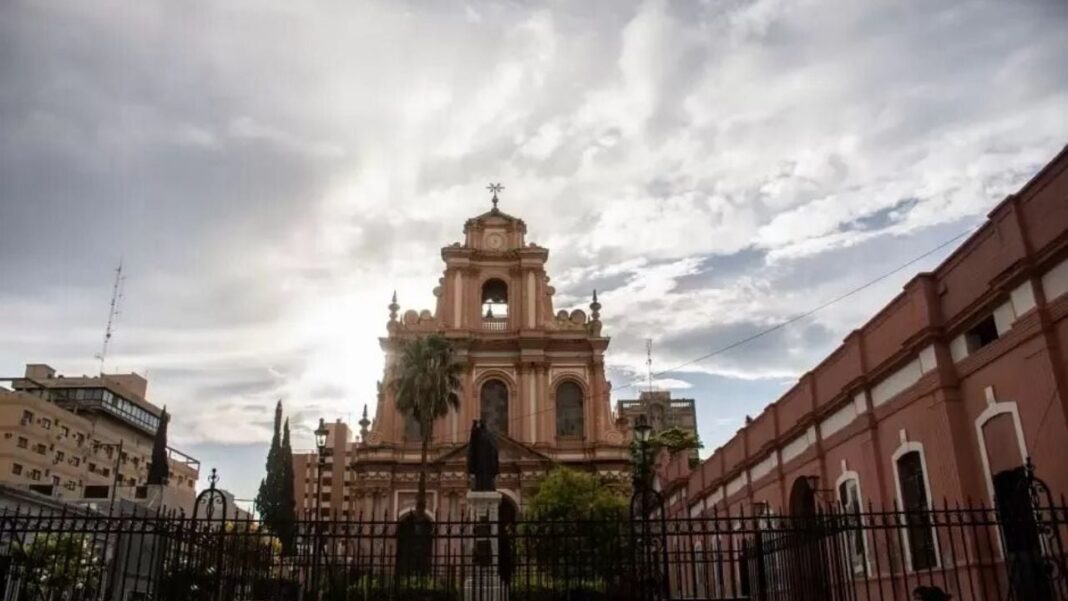 Mapa del pronóstico del tiempo sobre la provincia de Catamarca