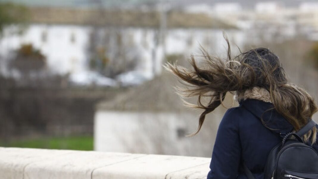 Mapa del tiempo o ilustración representando el Valle Central de Catamarca con nubes y sol