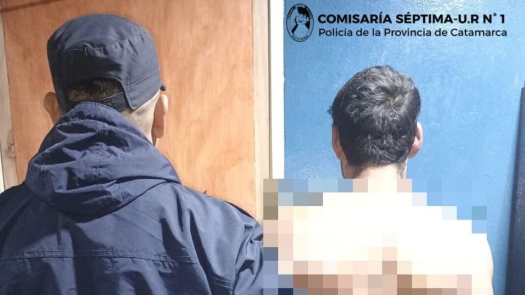 Policía en operativo de detención en barrio Eva Perón de Catamarca