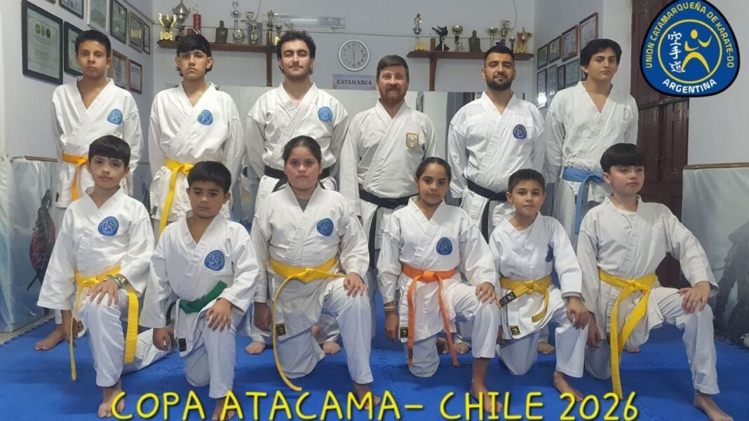 Delegación de karatecas catamarqueños para la Copa Atacama 2026