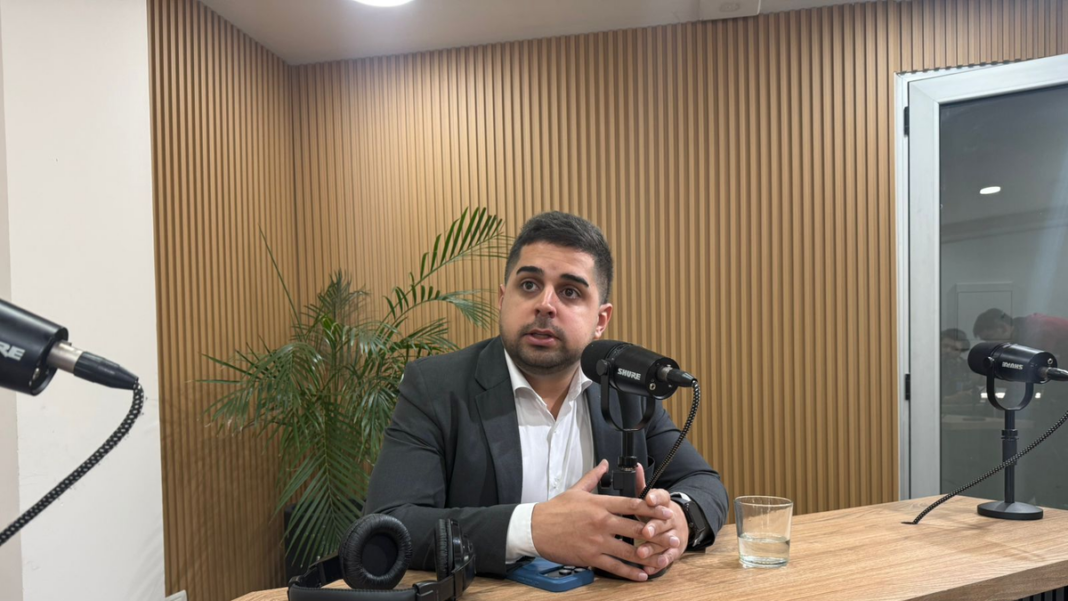 Agustín Marchetti durante la entrevista en Tiempo Real