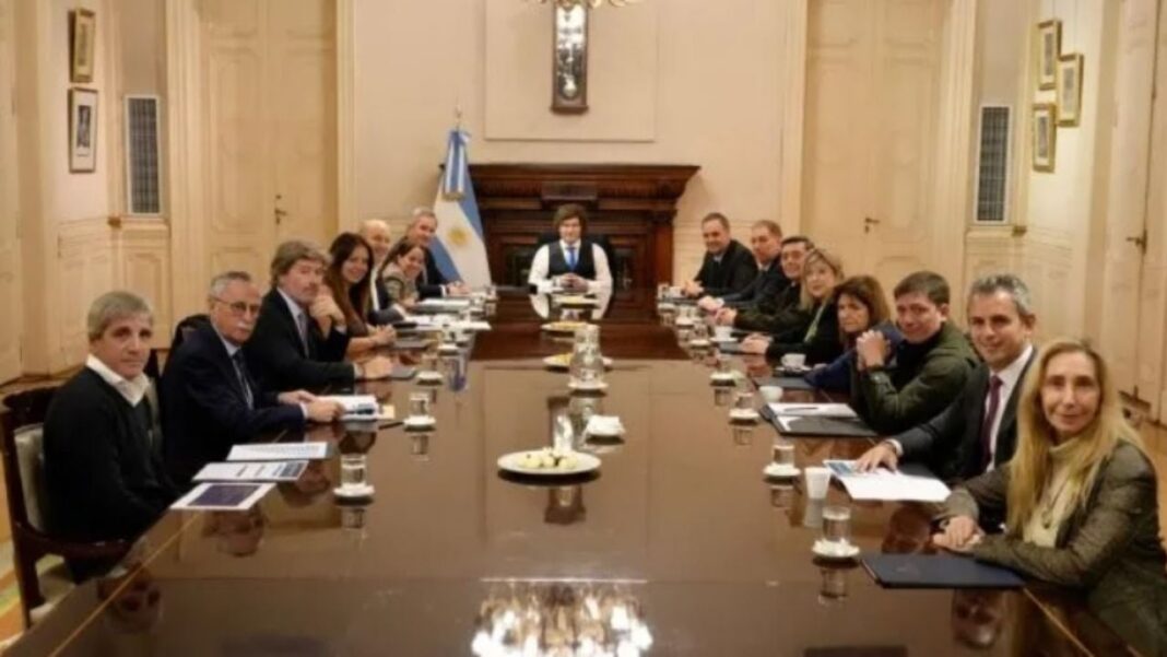 Reunión de Gabinete en Casa Rosada encabezada por Javier Milei