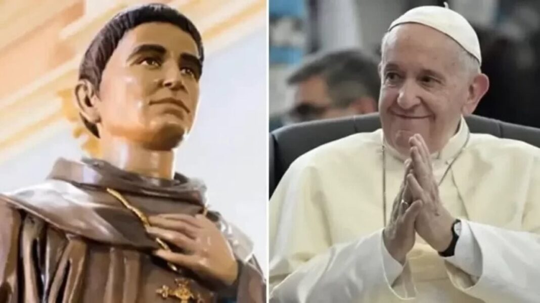 Imagen del Papa Francisco y Fray Mamerto Esquiú