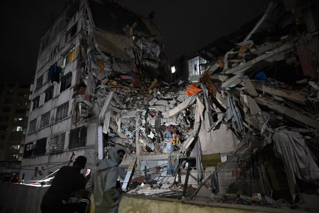 Edificios derrumbados en Caracas tras los terremotos de magnitud 7,2 y 7,5