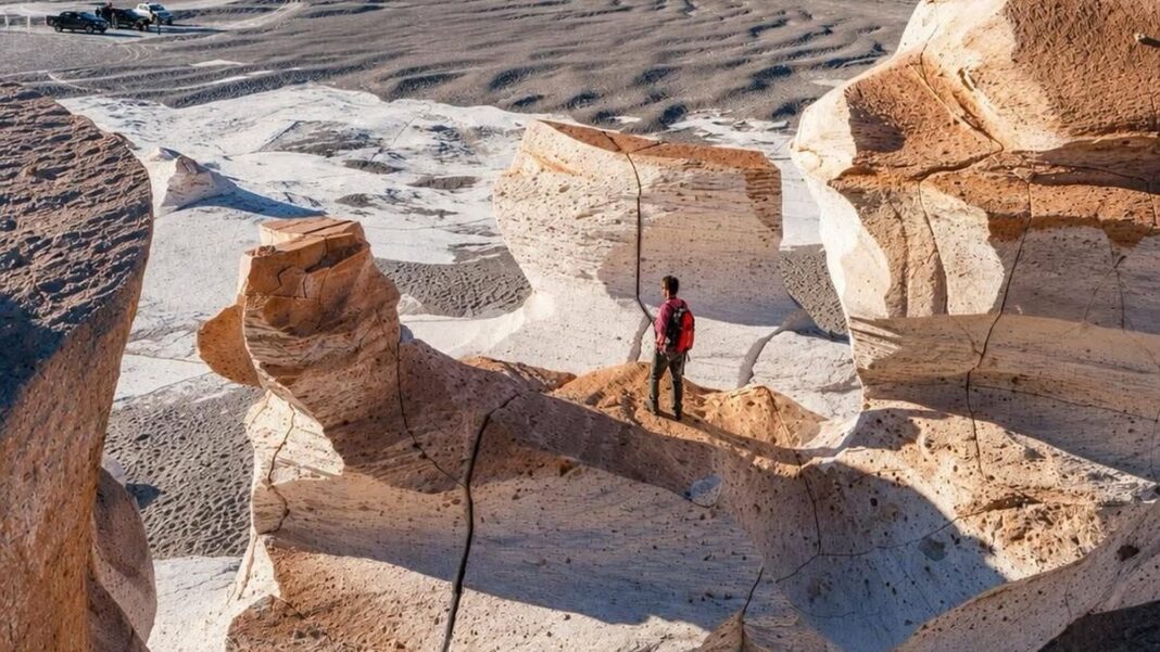 Paisaje de alta montaña nevado en Catamarca