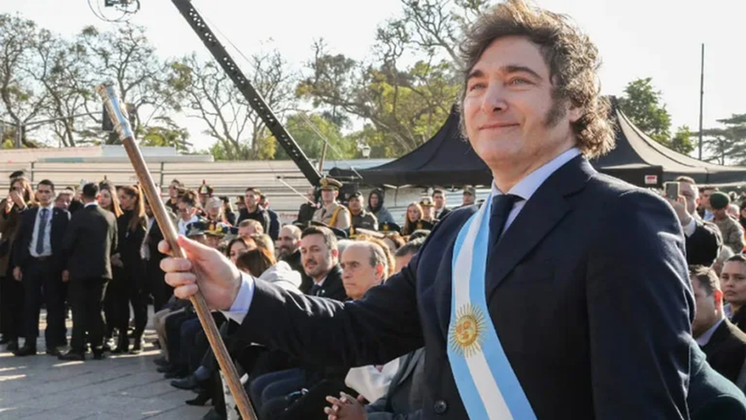 Presidente Javier Milei durante un acto oficial