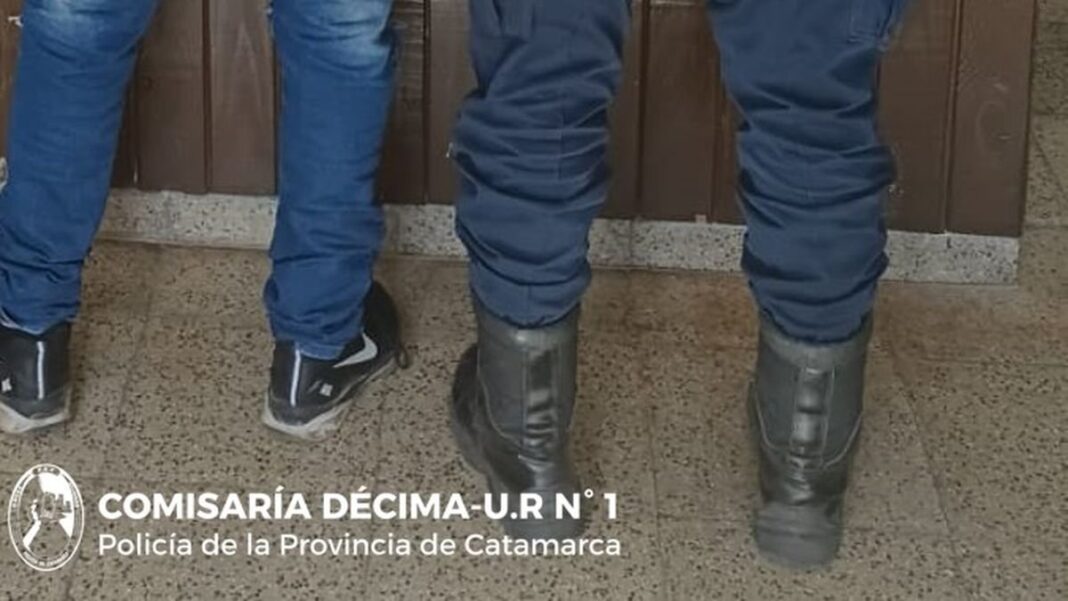 Policía en la zona sur de la ciudad Capital