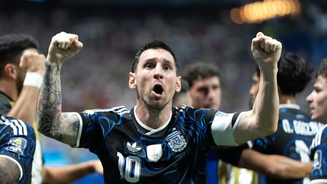 Lionel Messi celebrando tras la semifinal del Mundial 2026