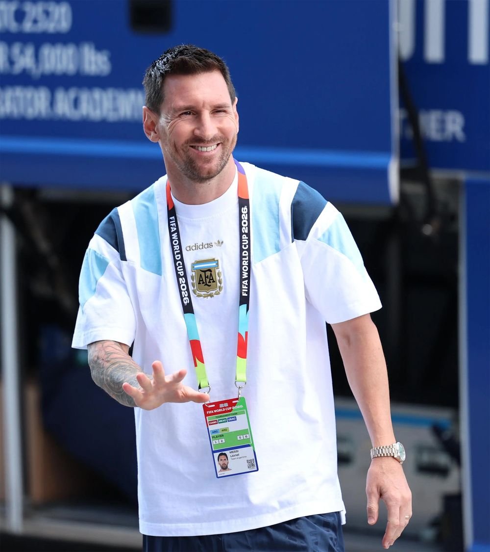Lionel Messi con la camiseta de la Selección argentina durante un partido
