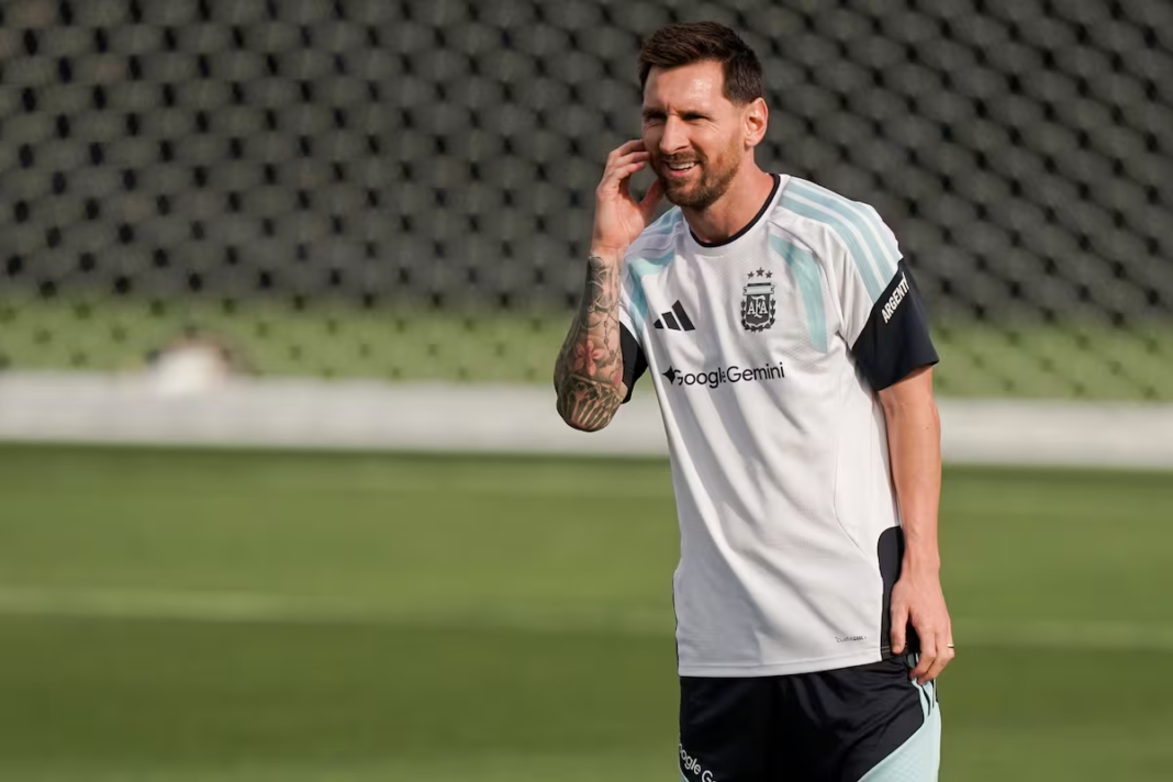 Lionel Messi con la camiseta de la Selección argentina en Kansas City