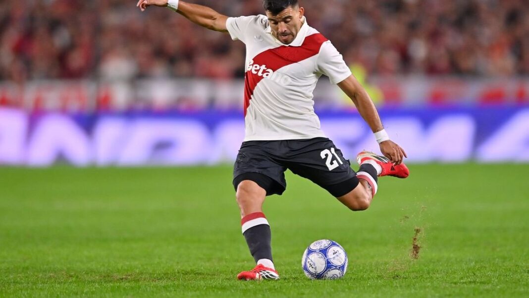 Jugadores de River Plate durante un entrenamiento