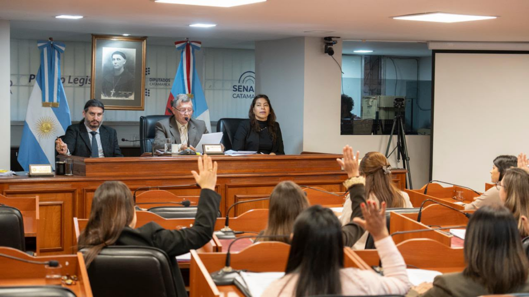 Senadores en sesión ordinaria de la Cámara de Senadores de Catamarca