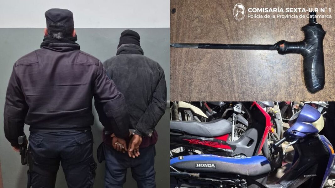 Motocicleta Honda Wave 110 cc recuperada por la policía en Catamarca