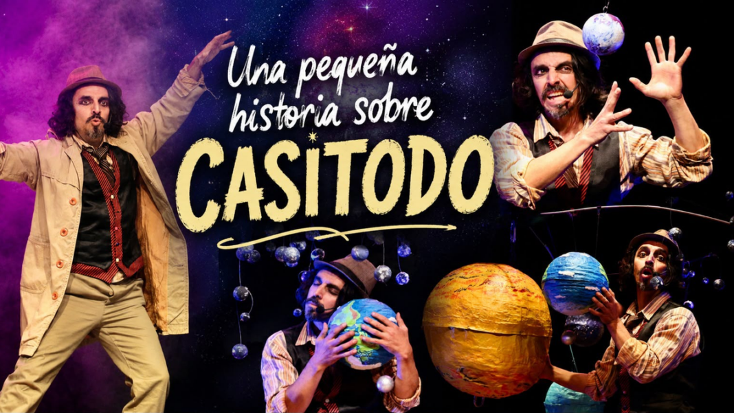Escena de la obra Una pequeña historia sobre CASITODO con el clown Bartolo
