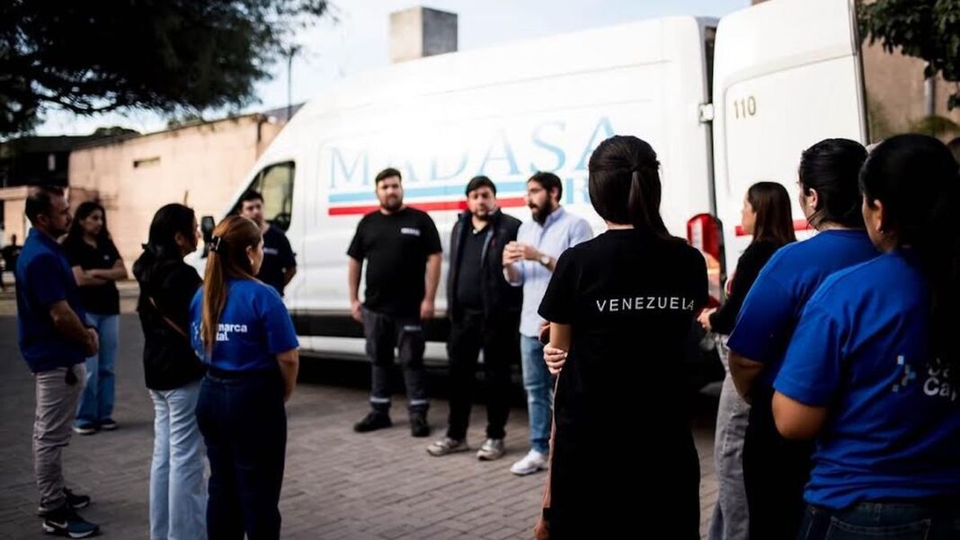 Cajas con ayuda humanitaria para Venezuela
