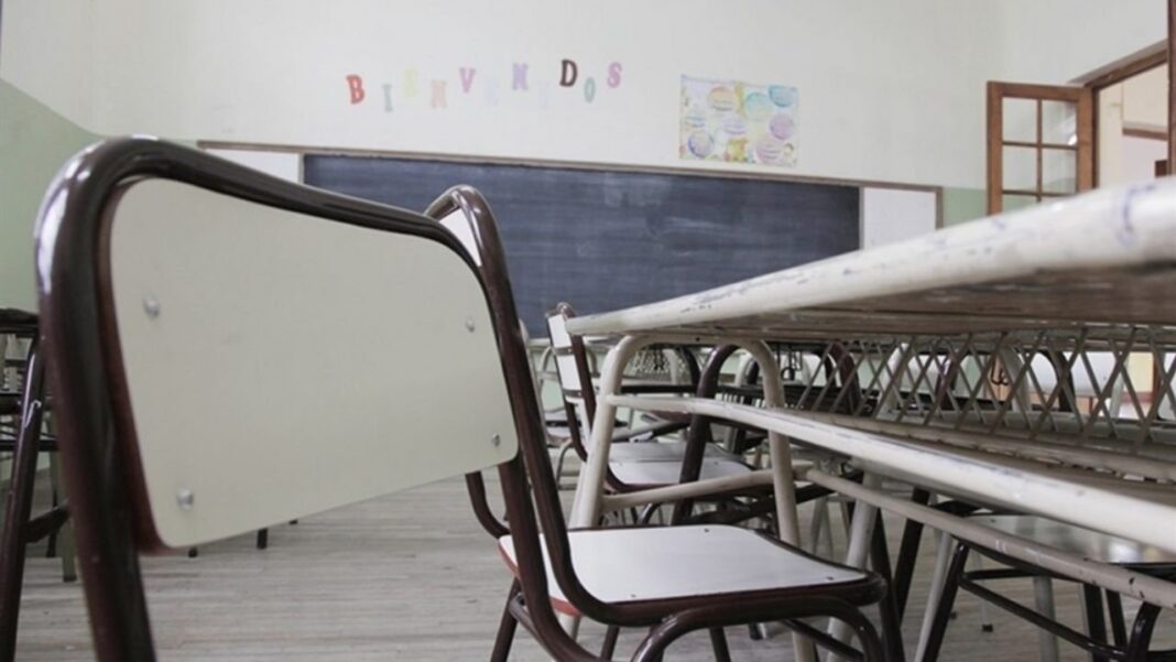 Docentes en una movilización por reclamos salariales