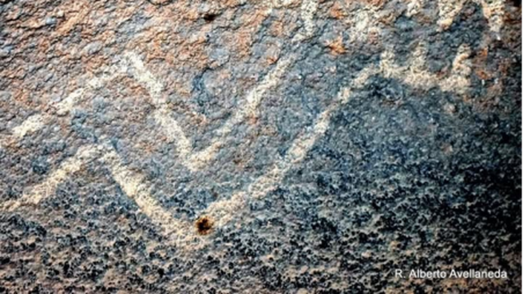 Pinturas rupestres en el Alero de las 2 Cuevas, Complejo Arqueológico La Resfalosa, Ancasti
