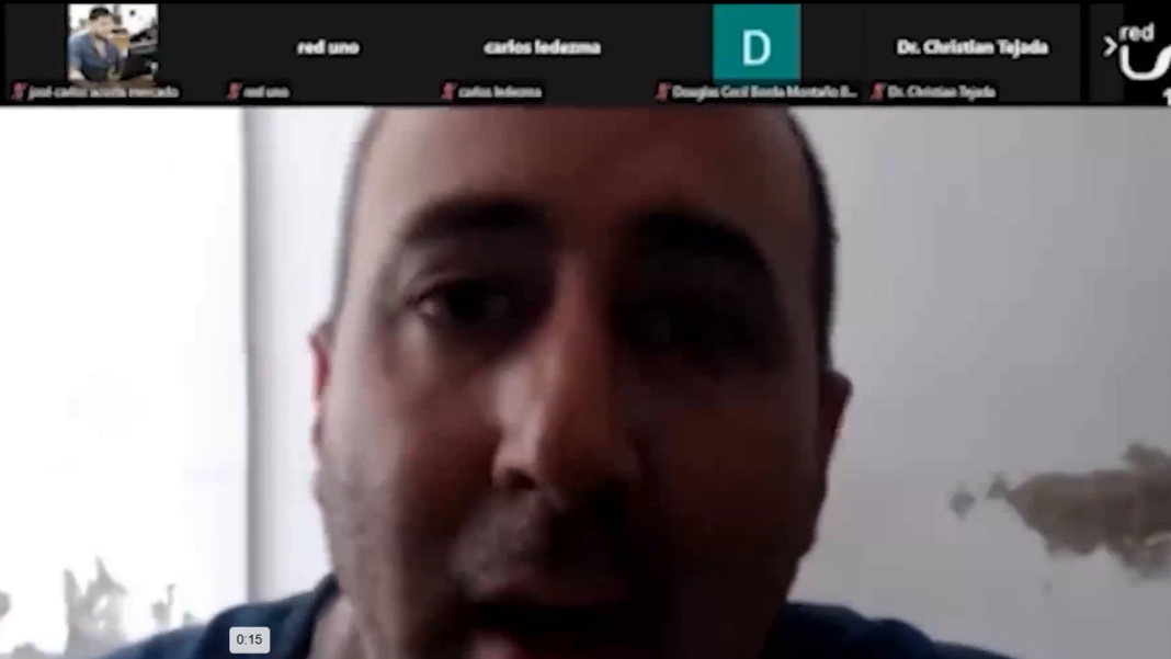 Fernando Cerimedo en audiencia virtual desde la cárcel de Palmasola