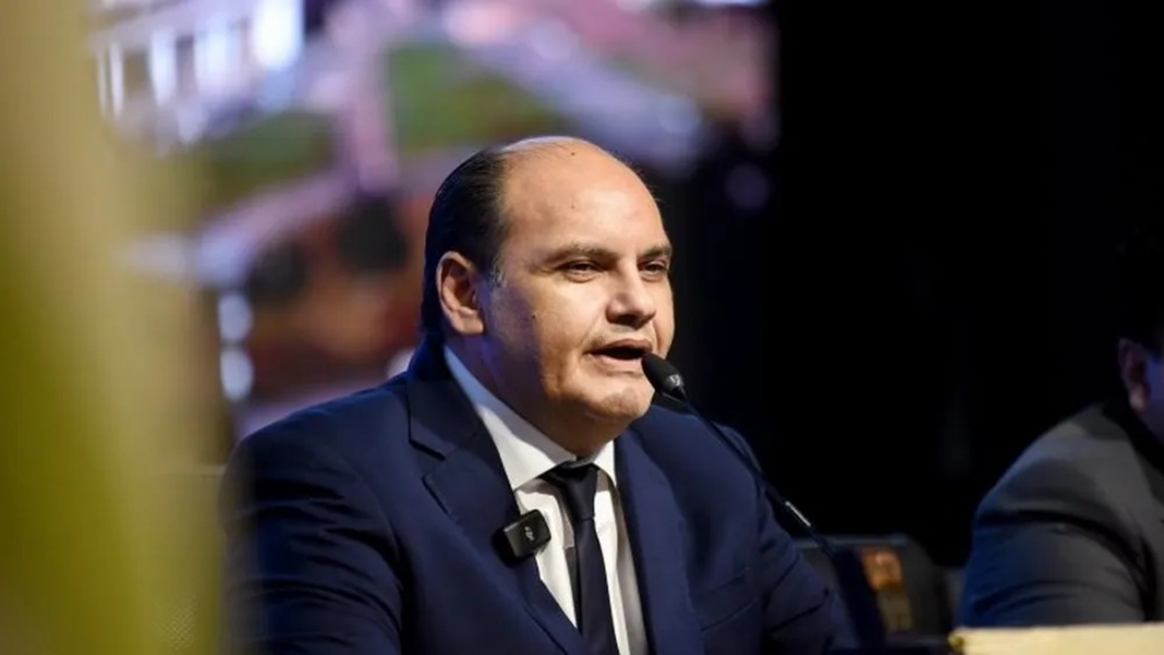 Gustavo Saadi, intendente de la Capital, durante un acto municipal
