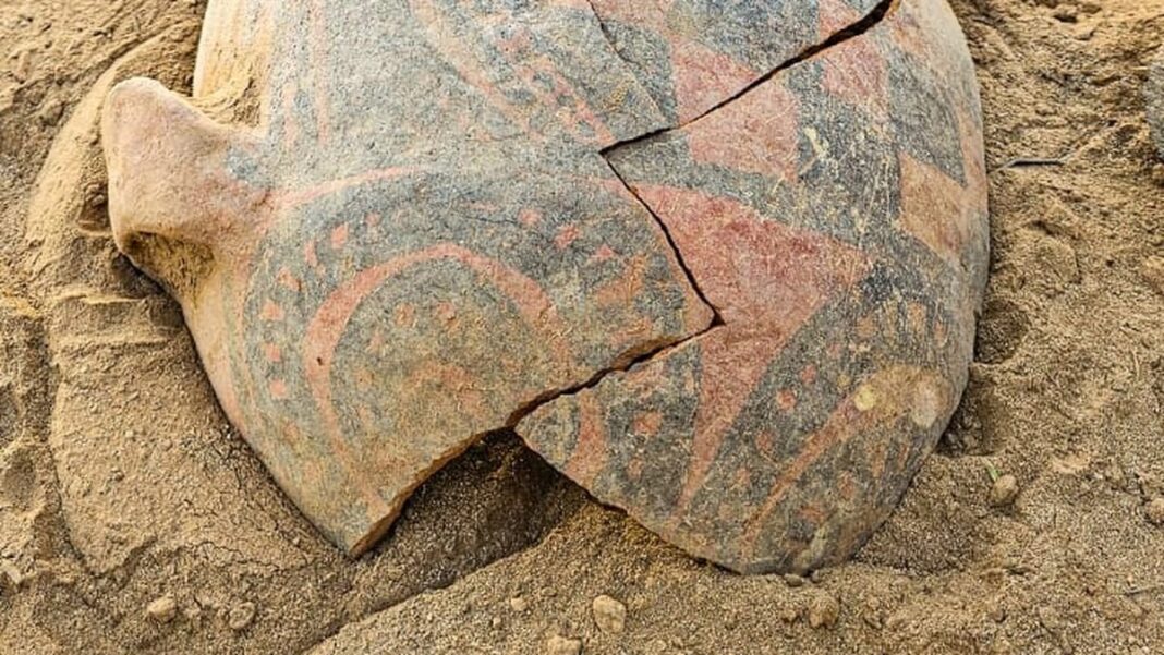 Fragmentos de vasijas cerámicas prehispánicas halladas en Choya, Andalgalá