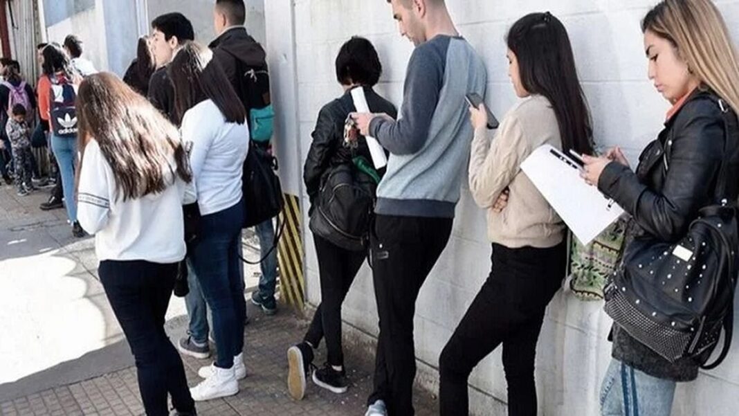 Gráfico sobre evolución del empleo registrado en Argentina