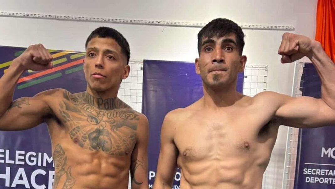 Boxeador Exequiel Leguizamón en el ring