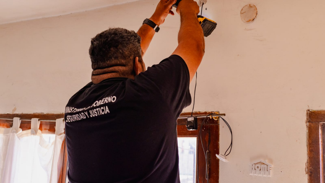 Botón antipánico instalado en una vivienda