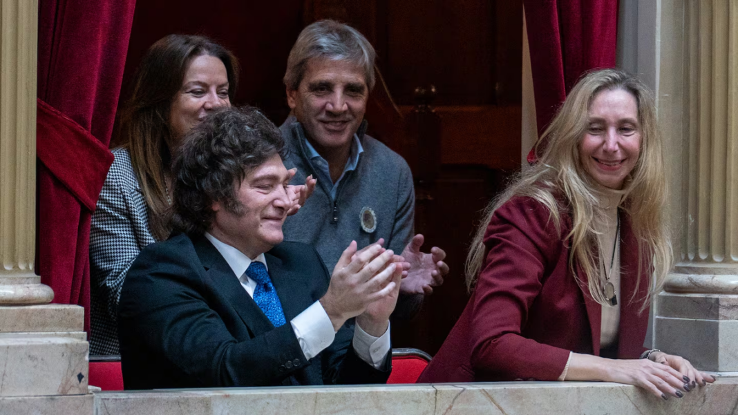 Javier Milei en un acto oficial