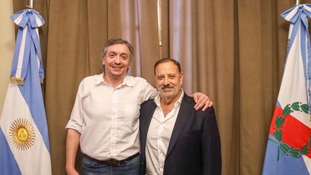 Ricardo Quintela junto a Máximo Kirchner, Juliana Di Tullio y Eduardo 'Wado' de Pedro en La Rioja