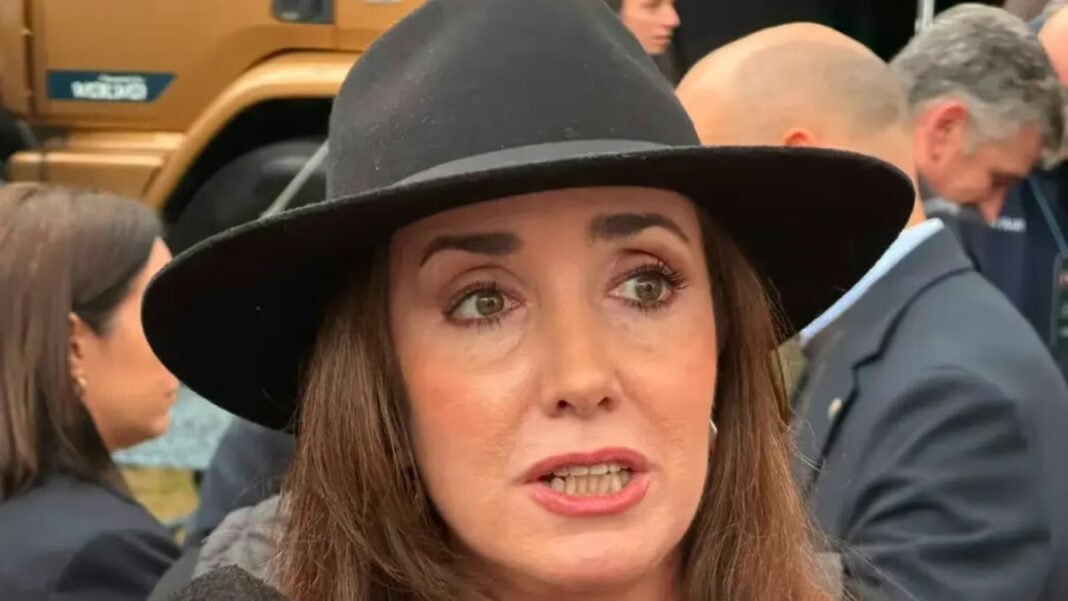 Victoria Villarruel en la apertura de Expo Venado