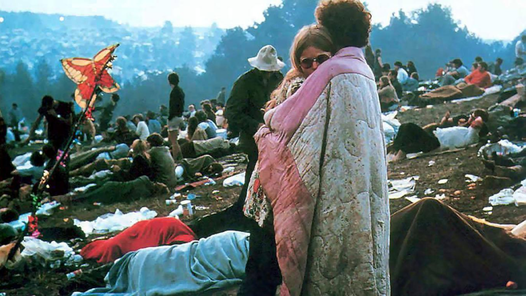 Multitud en el Festival de Woodstock, 1969
