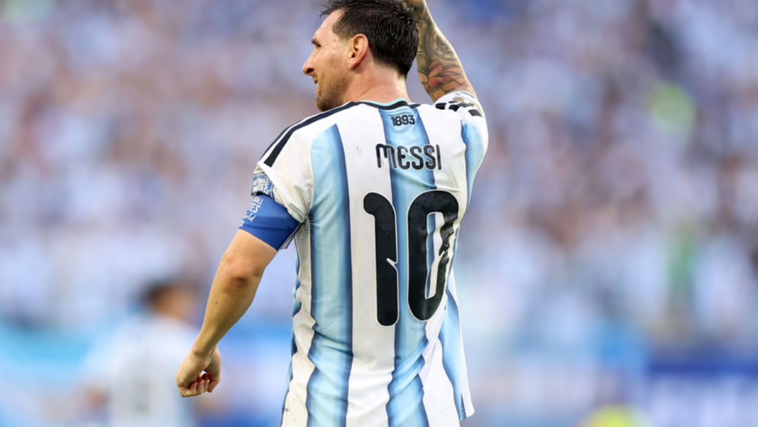 Lionel Messi con la camiseta de la Selección Argentina