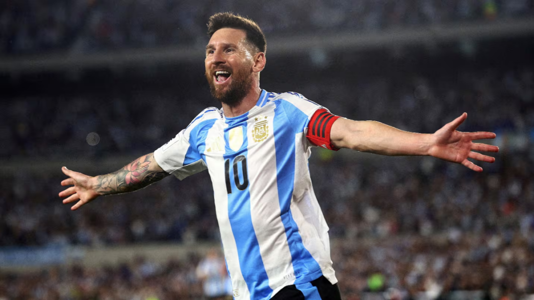 Lionel Messi con la camiseta de la Selección argentina