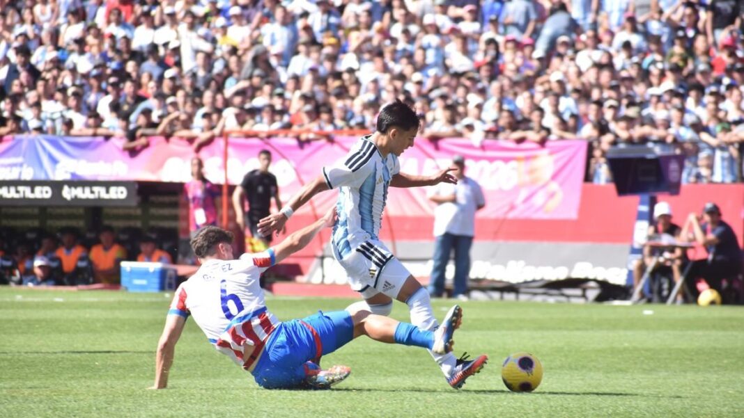 Selección argentina Sub-19 durante la final de los Juegos Suramericanos