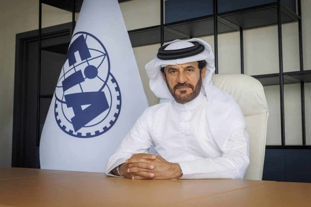 Mohammed Ben Sulayem, presidente de la FIA, durante su visita a Buenos Aires