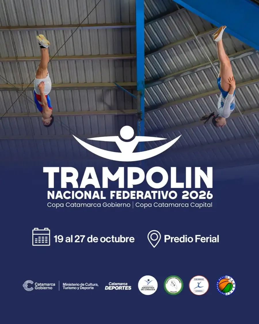 Gimnasia trampolín en el Predio Ferial de Catamarca