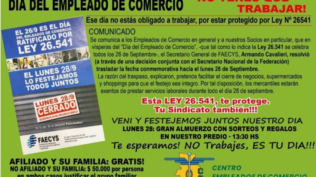 Sede del Centro Empleados de Comercio de Catamarca, ubicada en calle San Martín N°172