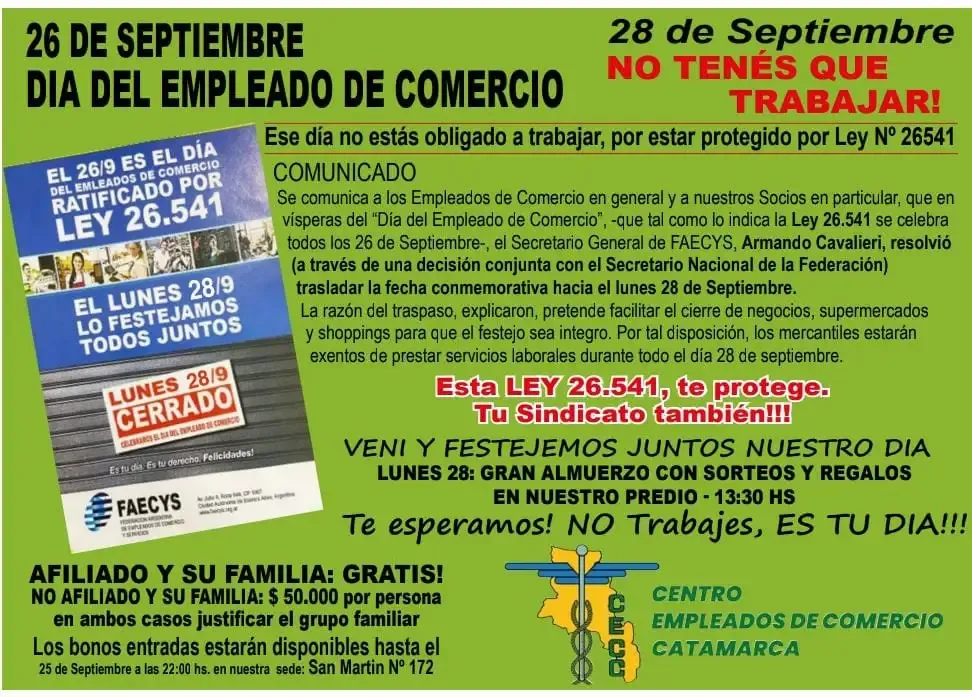 Sede del Centro Empleados de Comercio de Catamarca en calle San Martín 172