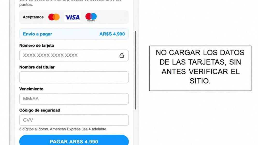 Persona recibiendo mensaje de texto fraudulento en su teléfono celular
