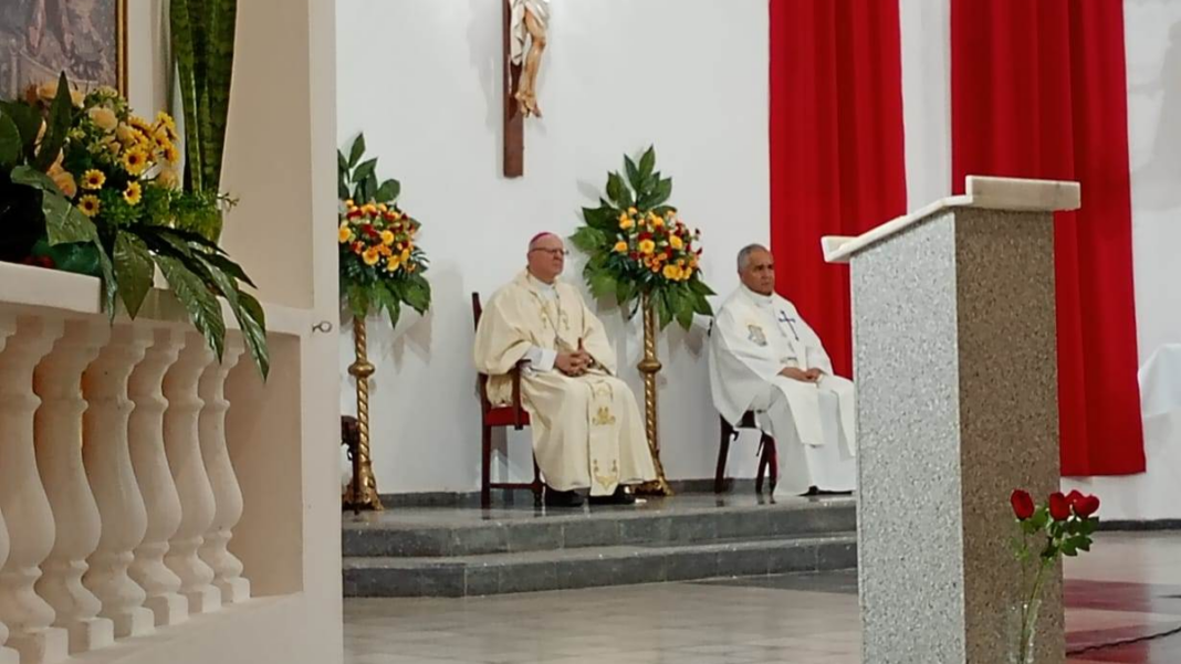 Celebración religiosa en la parroquia San Jorge