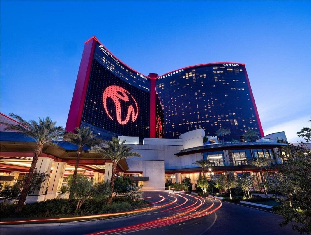Fachada del casino Resorts World Las Vegas, donde se originó la investigación sobre el 'Argentina Scheme'.