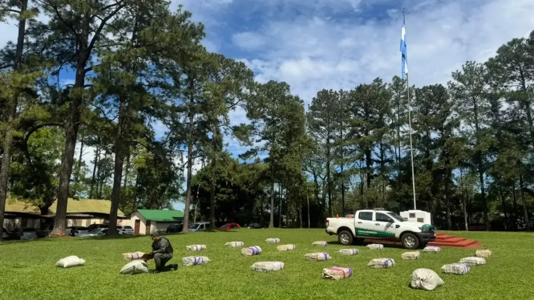 Gendarmería Nacional incauta 800 kilos de marihuana en la frontera con Paraguay