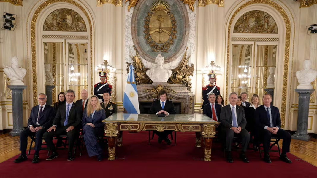 Presidente Javier Milei en cadena nacional desde la Casa Rosada
