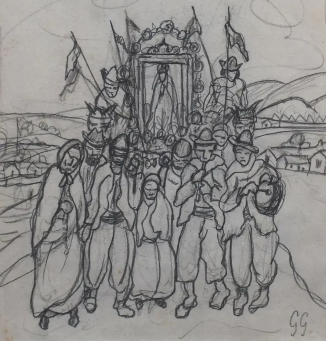 Dibujos y bocetos de Alfredo Gramajo Gutiérrez en el Museo Laureano Brizuela