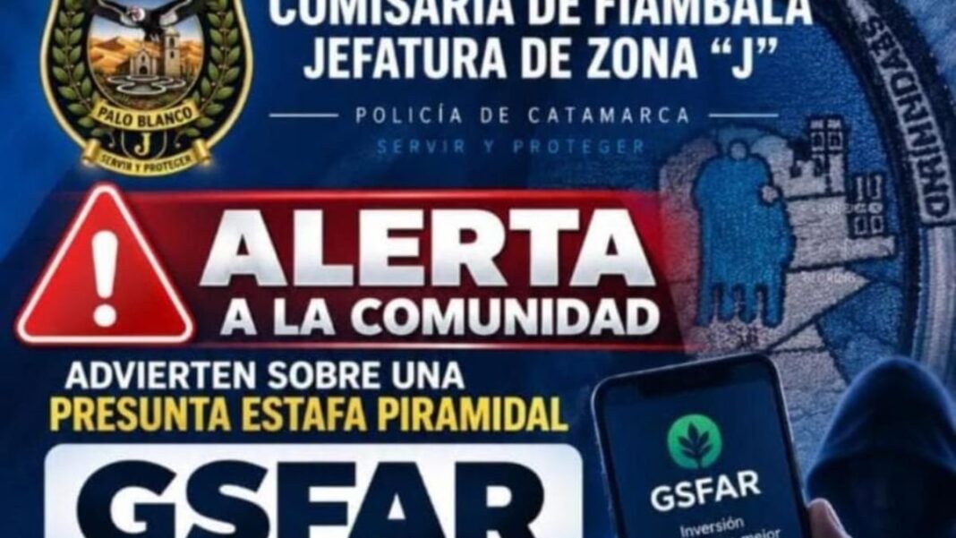 Fiscalía de Tinogasta investiga presuntas estafas millonarias a través de la aplicación GSFAR